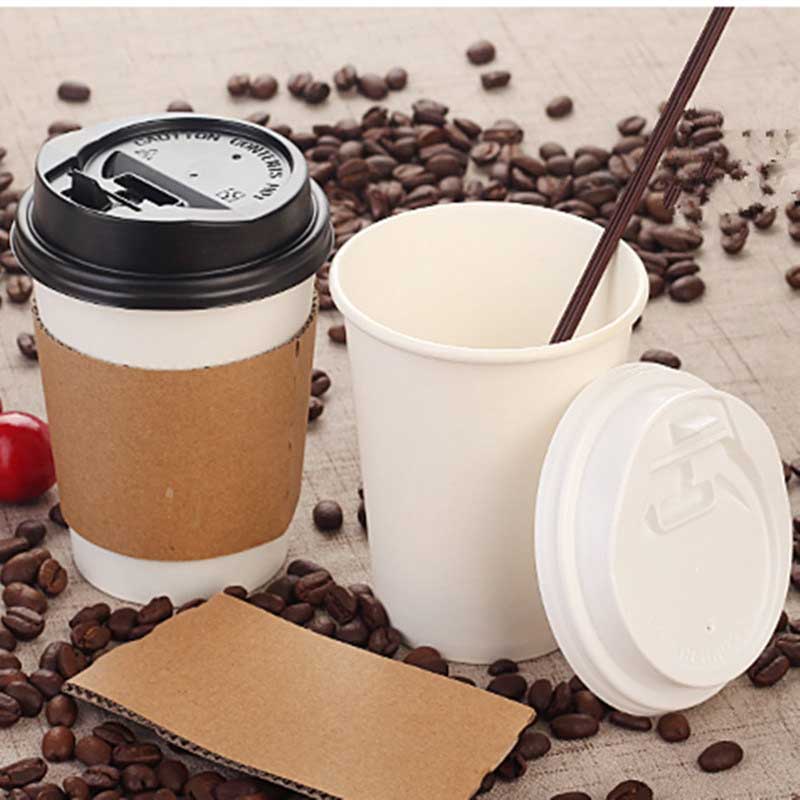 Kaffepapir kop med låg
